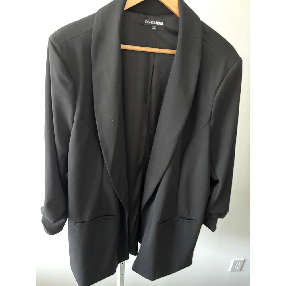 Longline Blazer 3X Rolled Sleeve Boyfriend Fit Boss Babe Clean Girl Streetwear